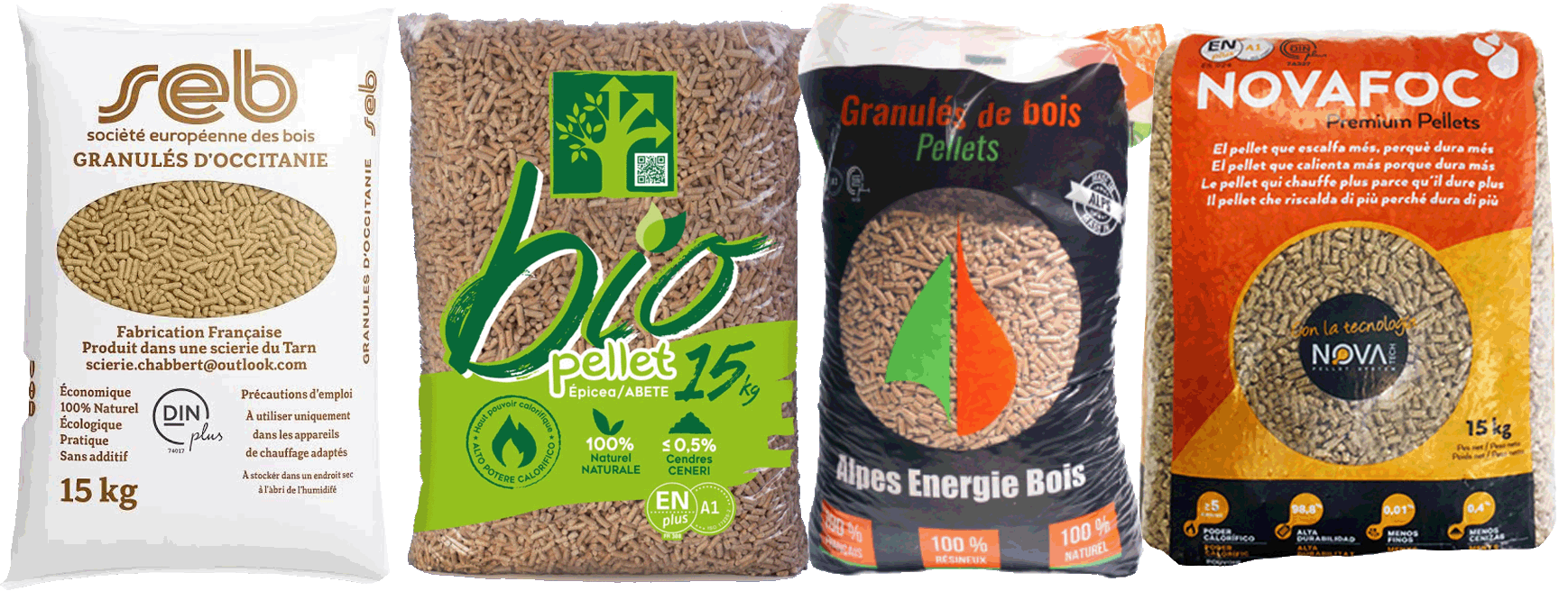 Sac de granulés de bois de 15 kg