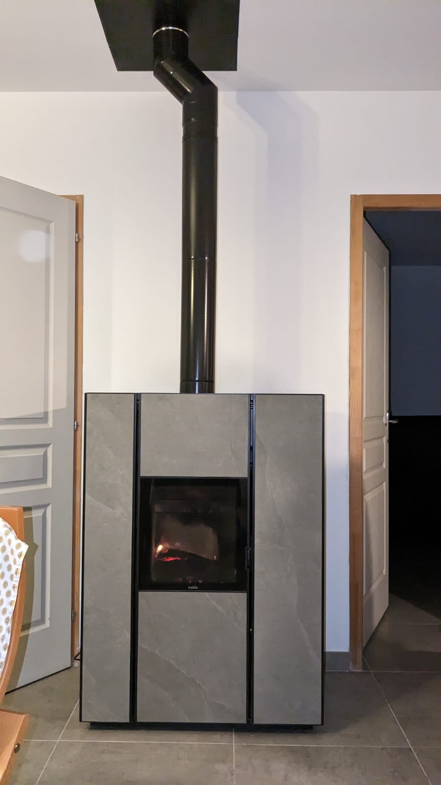 Installation d'un poêle à bois