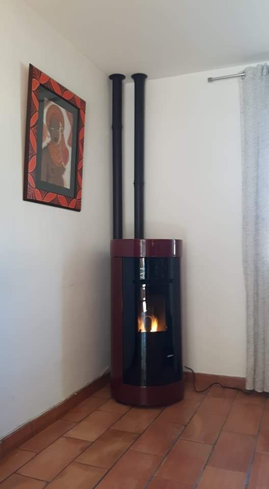 Installation d'un poêle à granulés